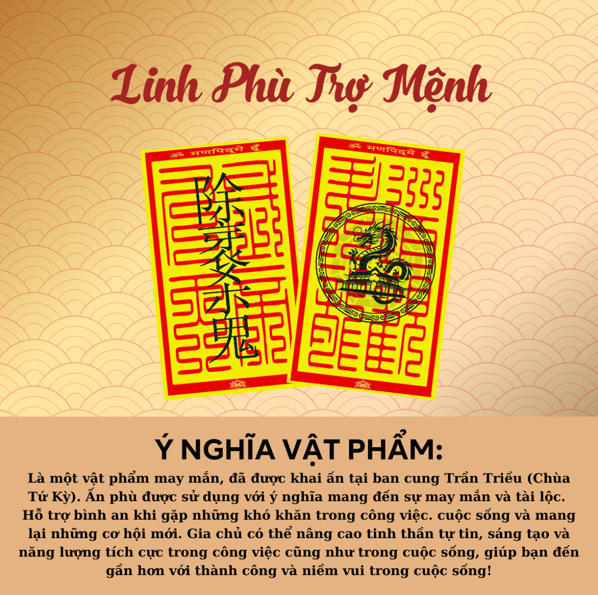 Linh phù trợ mệnh phong thủy, bình an, phát tài dán ốp điện thoại