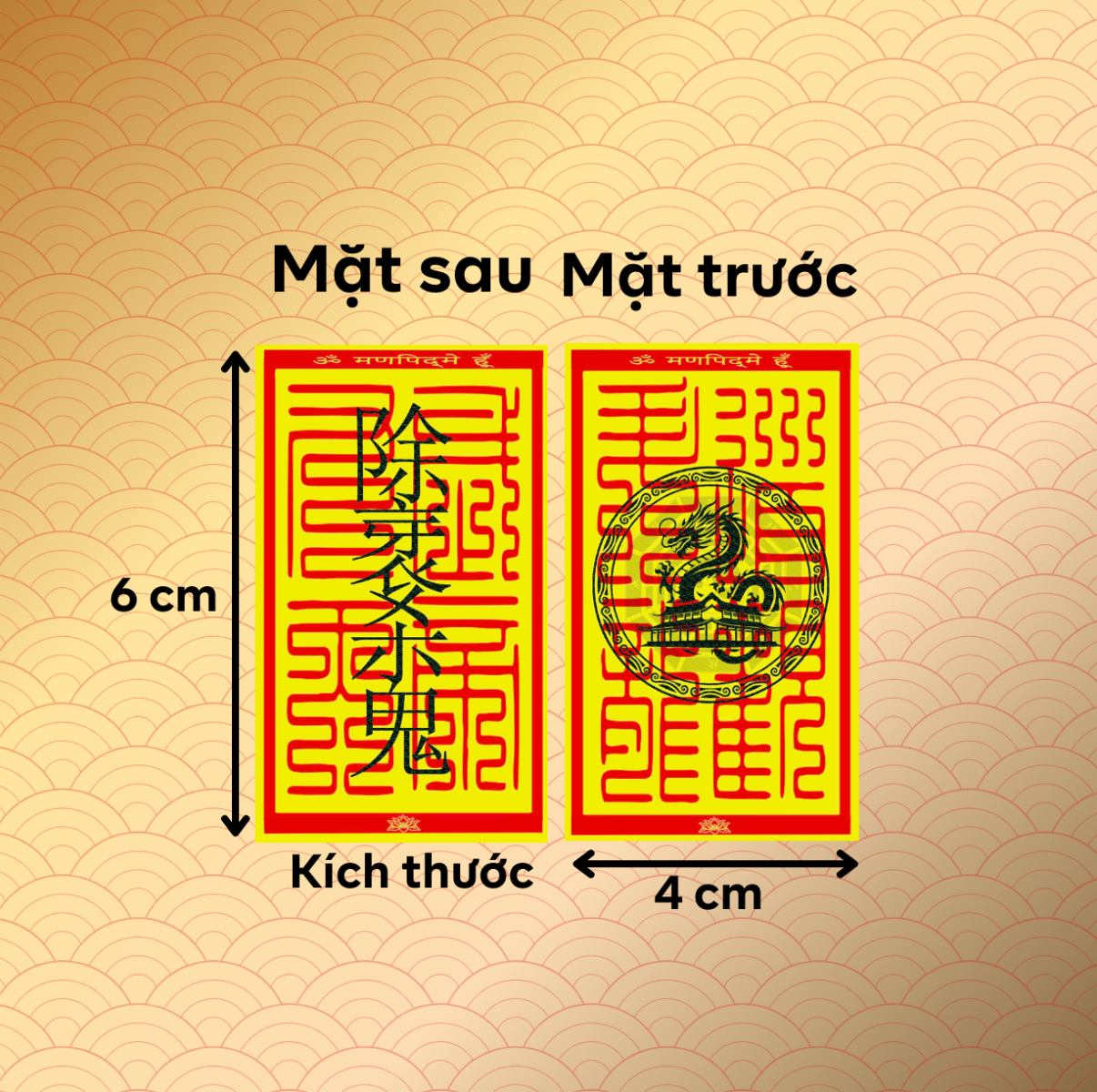 Linh phù trợ mệnh phong thủy, bình an, phát tài dán ốp điện thoại