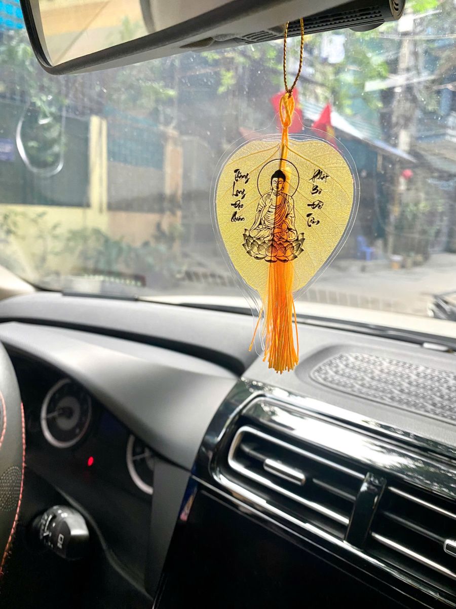 Lá Bồ Đề Phật THĂNG LONG - May Mắn Bình An Tài Lộc Trang Trí Nhà Cửa Treo Cây ô tô ốp Điện Thoại