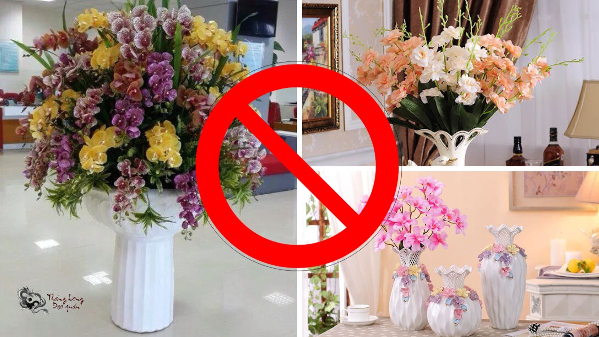 Theo phong thủy thì không nên sử dụng hoa giả trong nhà