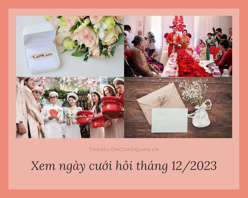 xem ngày cưới tháng 12 năm 2023